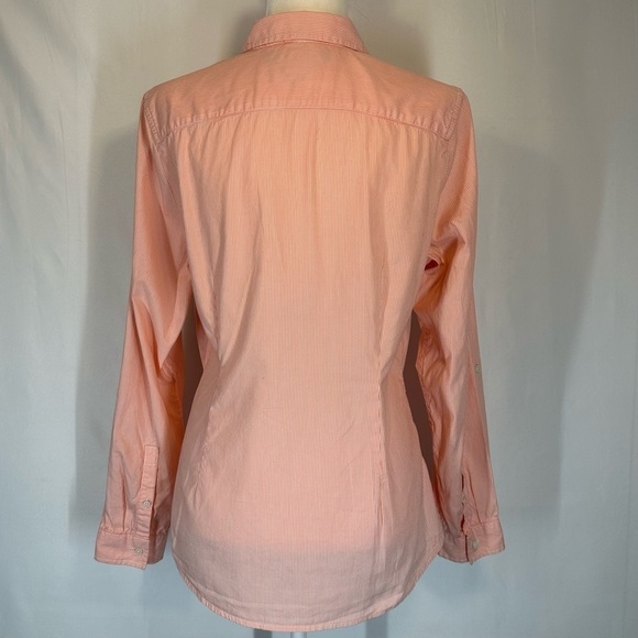 Tommy Hilfiger Classic Fit Women's Roll-Tab-Sleeve Button-Down Shirt Size Large - Picture 3 of 6